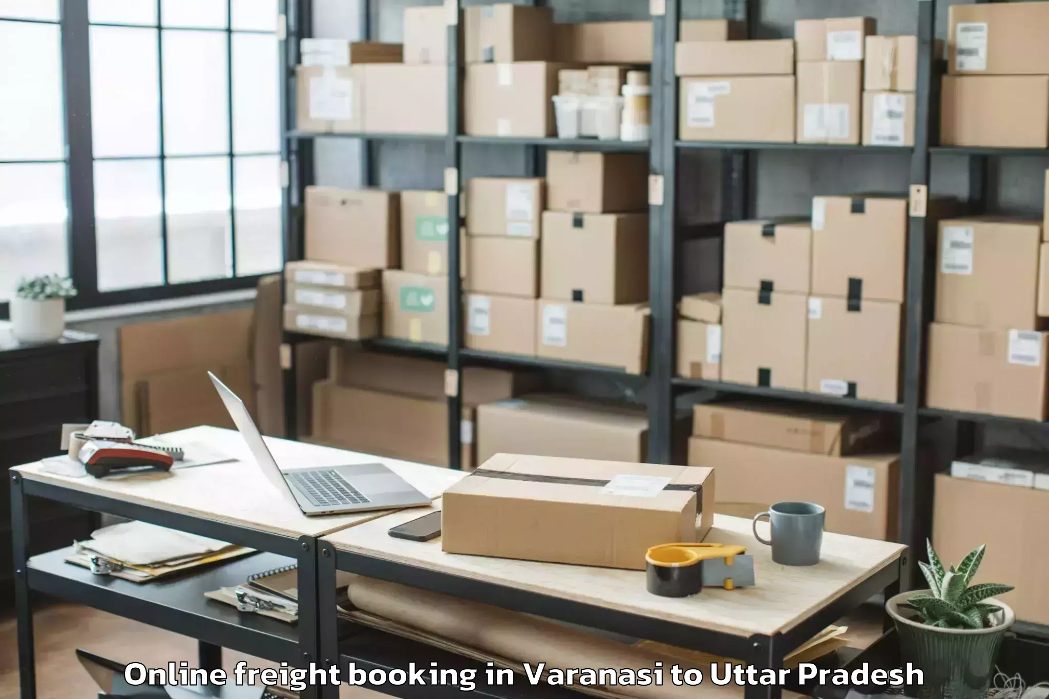 Efficient Varanasi to Js University Shikohabad Online Freight Booking